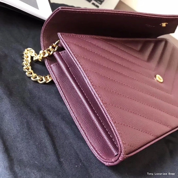 Tony Luxuries CASSANDRE WALLET MATELASSÉ YSL CHAIN 0815